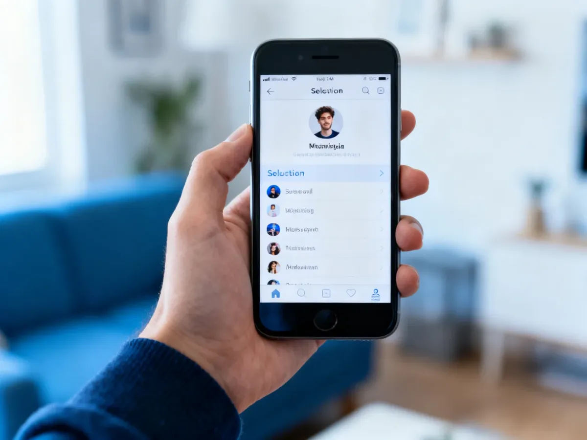 Smartfon z otwartą sekcją obserwujących profilu