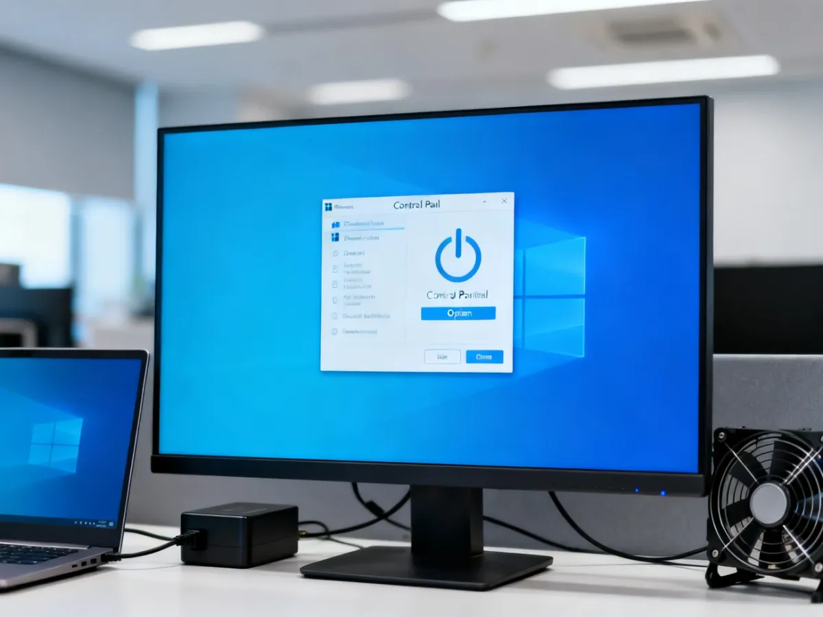 Panel sterowania Windows z opcjami zaawansowanego zarządzania energią