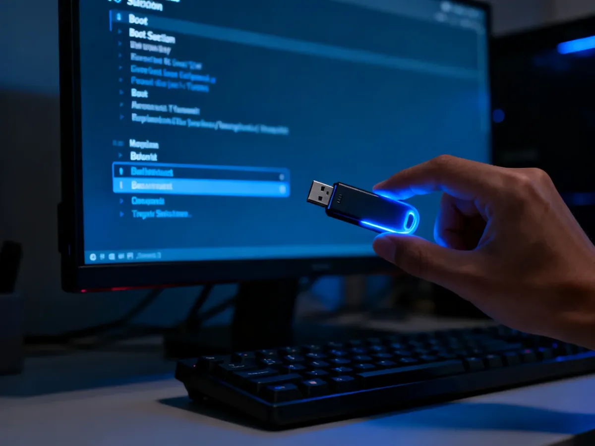 Wybór pendrive’a w jednorazowym menu startowym komputera